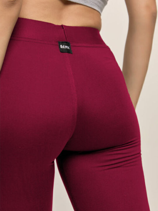 Schulung Frauen Gekürzt Leggings Burgundisch