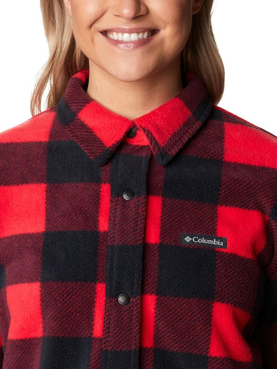 Γυναικείο Καρό Κόκκινο Overshirt