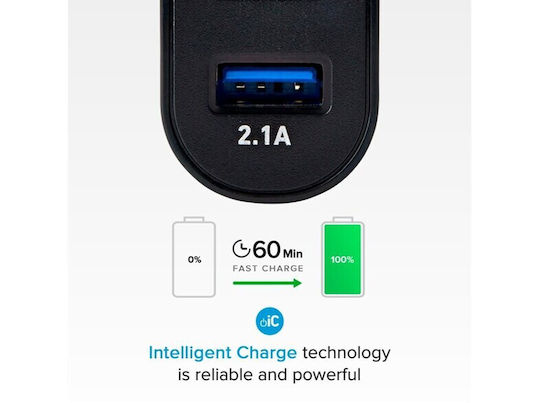 SBS Ladegerät ohne Kabel mit 2 USB-A Anschlüsse 10W Schwarzs (LB13462213)