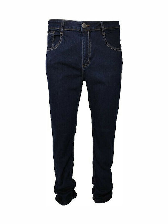 Men's Jeans Pants Elastic with Regular Fit Navy Blue