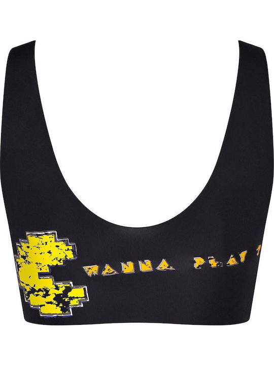 Pacman Frauen Sport-BH Schwarz