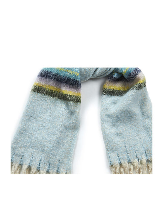 Verde 06-1013 Women's Wool Scarf Light Blue