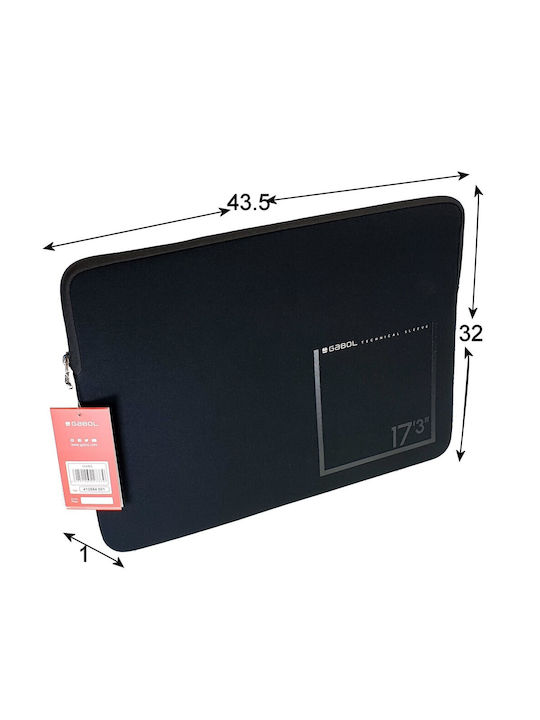 Gabol Mars Items Αδιάβροχη Θήκη για Laptop 17.3" σε Μαύρο χρώμα