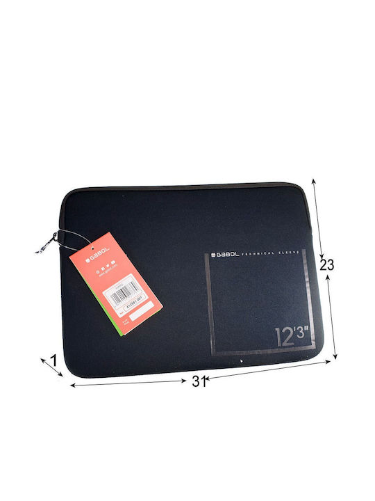 Gabol Αδιάβροχη Θήκη για Laptop 12.3" σε Μαύρο χρώμα 412581