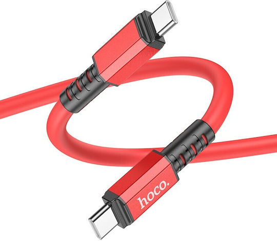 Hoco X85 Strength USB 2.0 Cable USB-C male - USB-C 60W Κόκκινο 1.2m