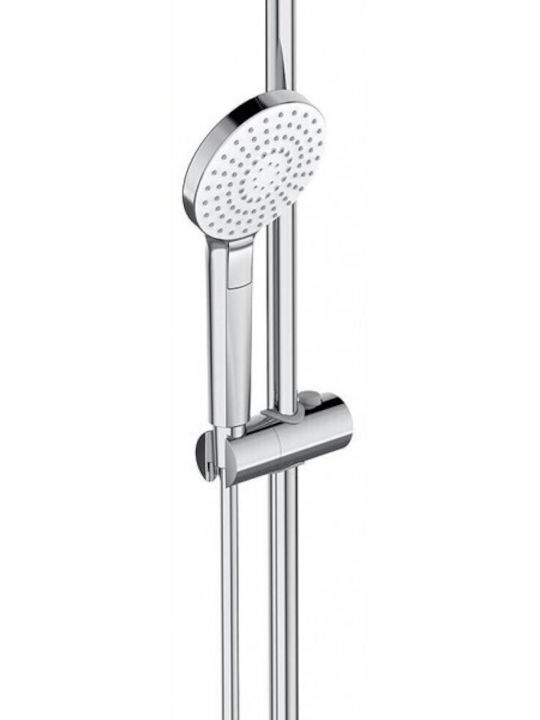 Ideal Standard Evo Round Στήλη Ντουζ με Μπαταρία 111.7cm Ασημί