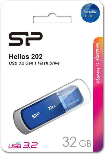 Silicon Power Helios 202 32GB USB 3.2 Stick Blue
