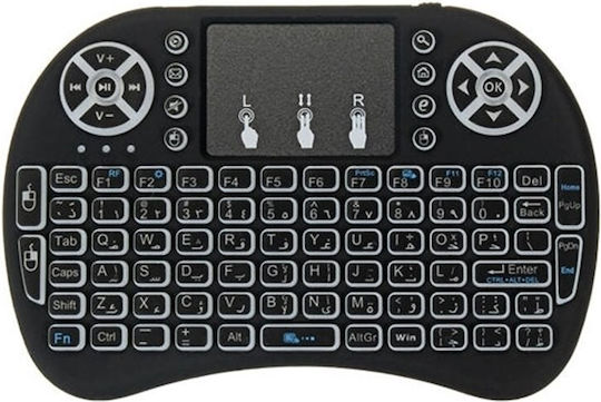 Mini Backlit Ασύρματο Πληκτρολόγιο με Touchpad Αγγλικό US