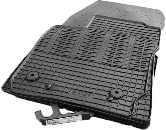 Cik Set of Front and Rear Mats 4pcs for Ford Courier 2014+ Black