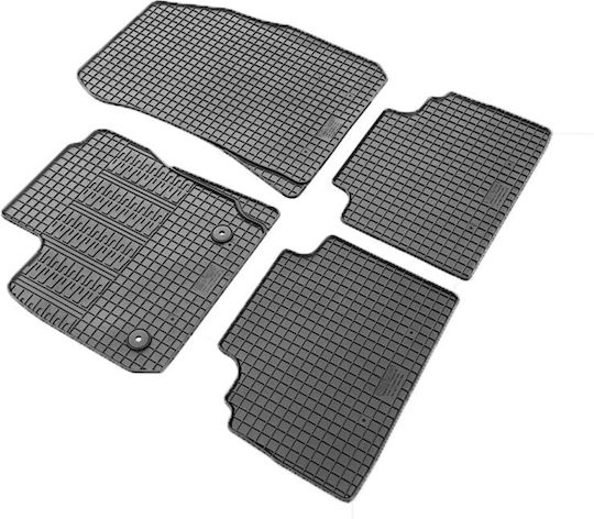 Cik Set of Front and Rear Mats 4pcs for Ford Courier 2014+ Black