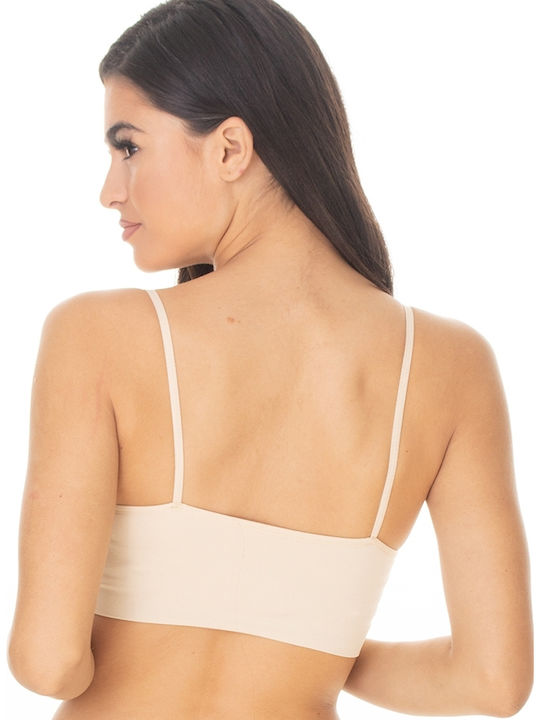 Women's Sports Bra without Padding Beige