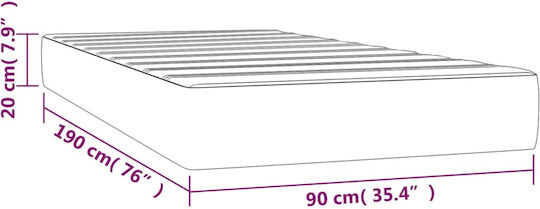 vidaXL Einzel Ergonomisch Matratze Schaum 90x190x20cm