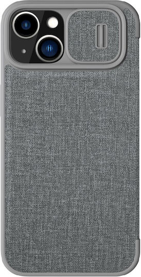 Nillkin Qin Pro Book Plastic / Fabric Gray (iPhone 14 Plus)