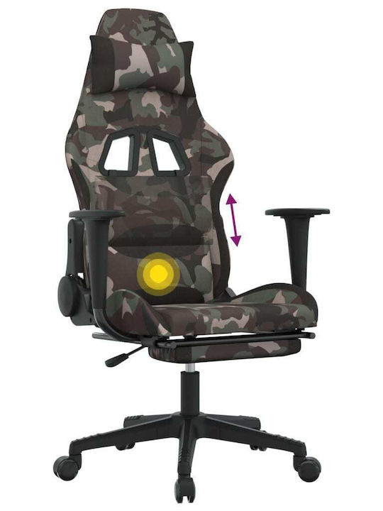 vidaXL 345510 Υφασμάτινη Καρέκλα Gaming με Υποπόδιο Black Camo