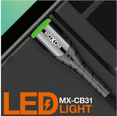 Moxom MX-CB31 LED USB 2.0 auf Micro-USB-Kabel Schwarz 1m 1Stück