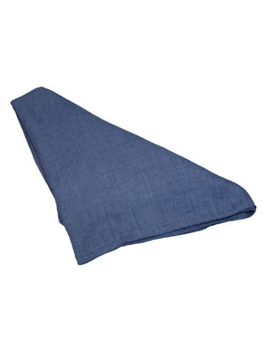 Gaze Classic Taschentuch dünn Baumwolle Quadrat 100cm hellblau-blau