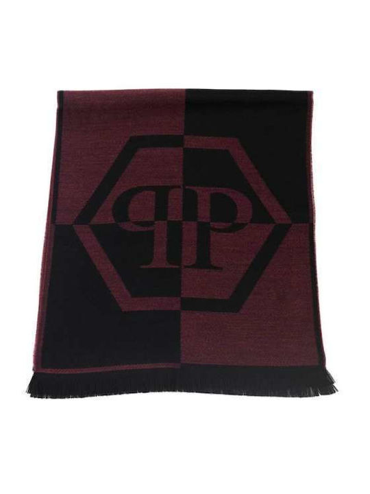 Philipp Plein Men's Wool Scarf Red