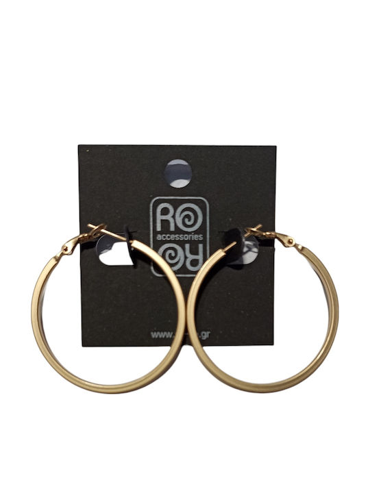 Ro-Ro Accessories Gold Plated Steel Hoops Earrings Ro-Ro Accessories Gold Plated Steel Hoops Earrings