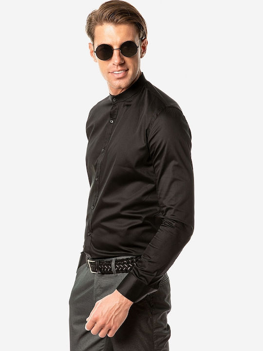 Long Sleeve Shirt In Narrow Fit Black