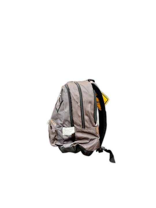 Roadsign School Bag Backpack Junior High-High School in Brown color 25lt