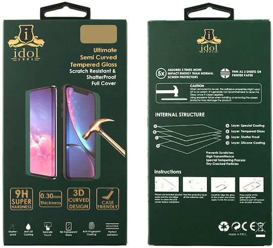 Idol 1991 9H 3D 0.3mm Tempered Glass Μαύρο (Huawei Mate 50 Pro)