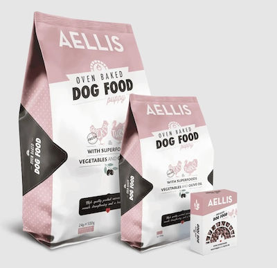 Aellis Oven Baked 10kg Dry Food for Puppies with Turkey and Chicken