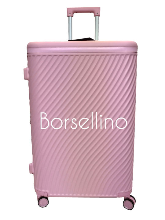 Forecast LSDQ-04 Large Hard Pink Suitcase With 4 Wheels Height 75cm