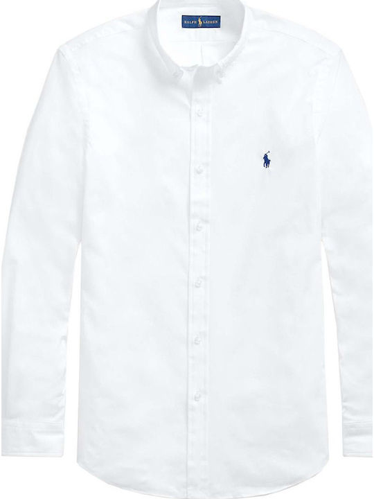 Langärmlig Jeans Hemd Weiß