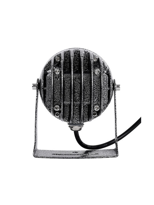 GloboStar Spotxenia Outdoor Floor Lamp Projector 16W with Cold White Light IP65 Gray