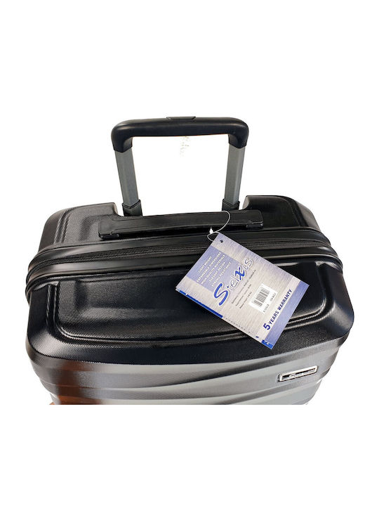 Stelxis Mittlerer Hartschalen-Reisekoffer Schwarz mit 4 Rädern Höhe 56,5 cm