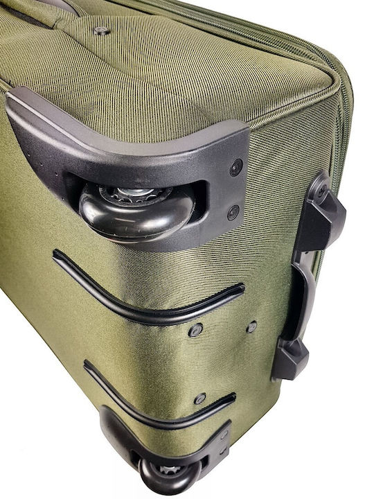 Diplomat The Venice Collection Fabric Suitcases Green Max Height 71cm with 2 Wheels Set of 3