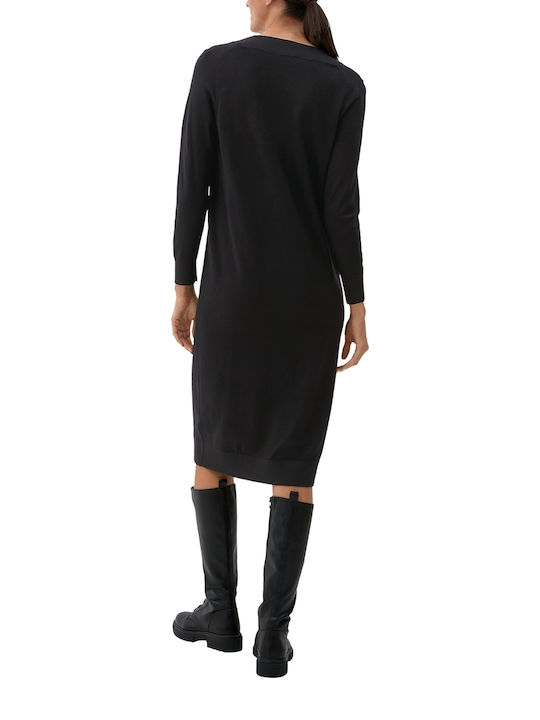 S.Oliver Midi All Day Φόρεμα Μακρυμάνικο Μαύρο