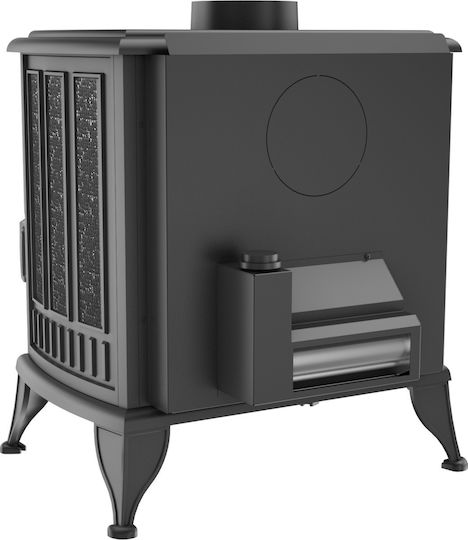 Kratki Koza K7 Turbofan Gusseisen Holzofen Luftheizung 5kW Schwarz