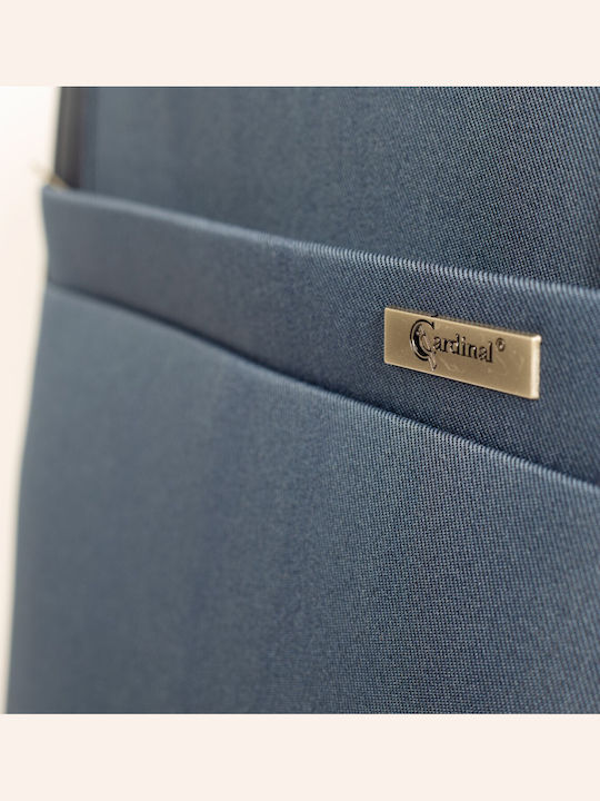 Cardinal 70111 Valiză Mare De Călătorie Din Material Textil Albastră Cu 4 Roți Înălțime 70 Cm