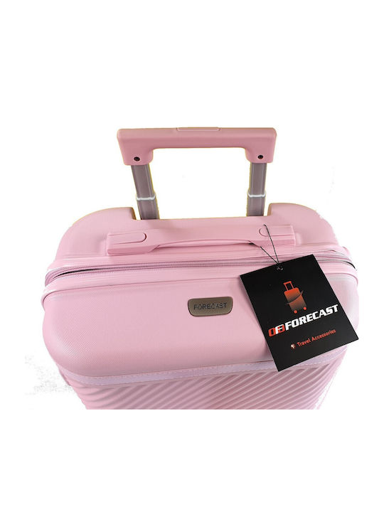 Forecast Cabin Hard Pink Travel Suitcase with 4 Wheels Height 55cm