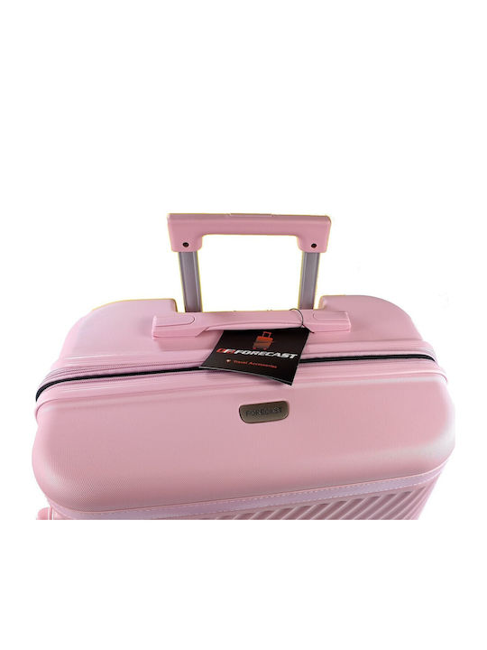 Forecast LSDQ-04 Medium Hard Pink Suitcase With 4 Wheels Height 65cm