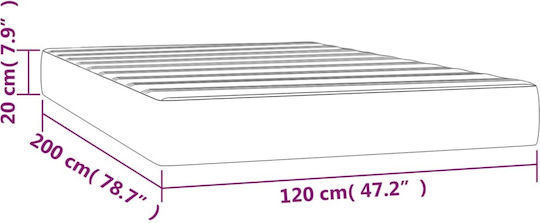 vidaXL Halb-Doppel Ergonomisch Matratze Schaum 120x200x20cm