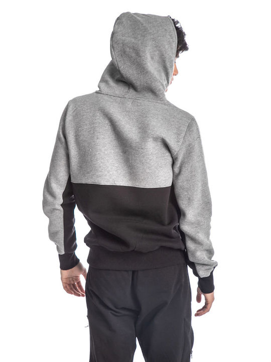 Paco & Co Herren Sweatshirt mit Kapuze und Taschen Gray