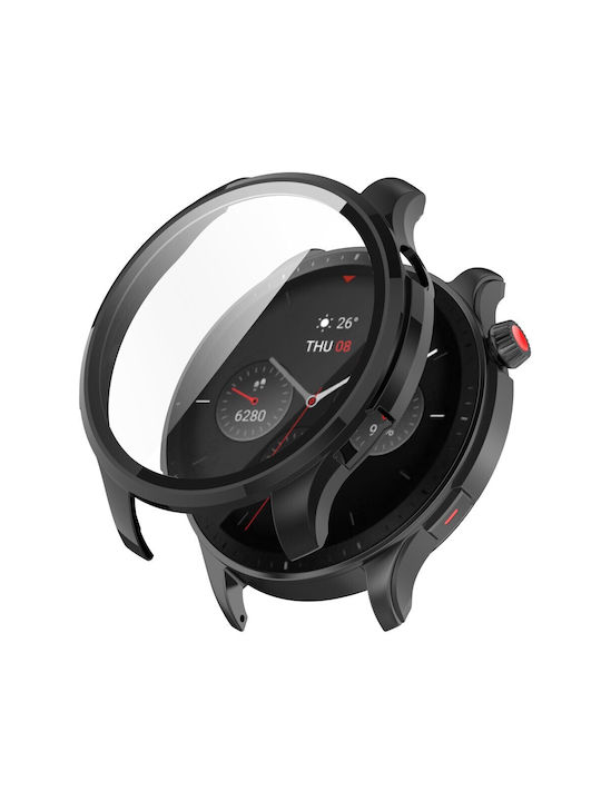 Пластмасов Калъф със Стъкло в Черен цвят за Huawei Watch GT / GT2 / GT2 Pro / GT3 Pro / Ultimate (46mm)