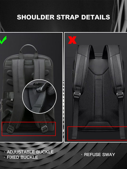 Bopai Wasserdicht Tasche Rucksack für Laptop 17" in Schwarz Farbe 61-85011