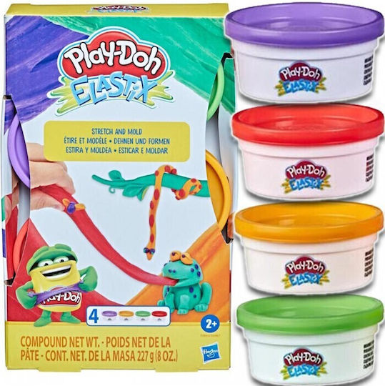 Hasbro Play-Doh Elastix Stretch & Mold Bold Dose Modellierknete mit 4 Farben für 2+ Jahre