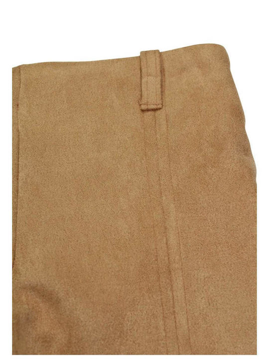 M&B Kid's Fashion Girls Fabric Trouser Tabac Brown