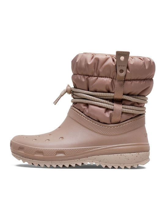 Snow Boots with Laces Puff Luxe Beige