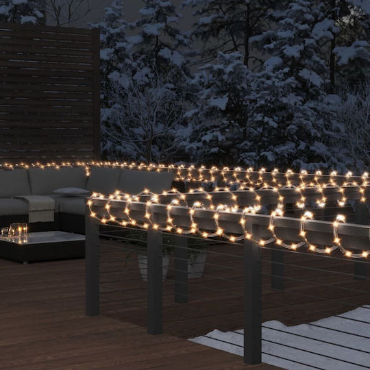 Christmas Light Tube Warm White 220V 480 Light Bulbs 20m IP44