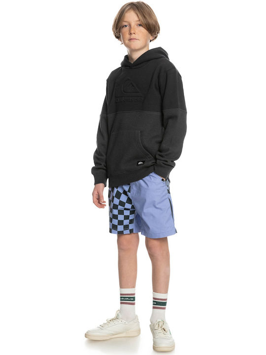 Quiksilver Kinder Sweatshirt mit Kapuze und Taschen Schwarz Emboss Block