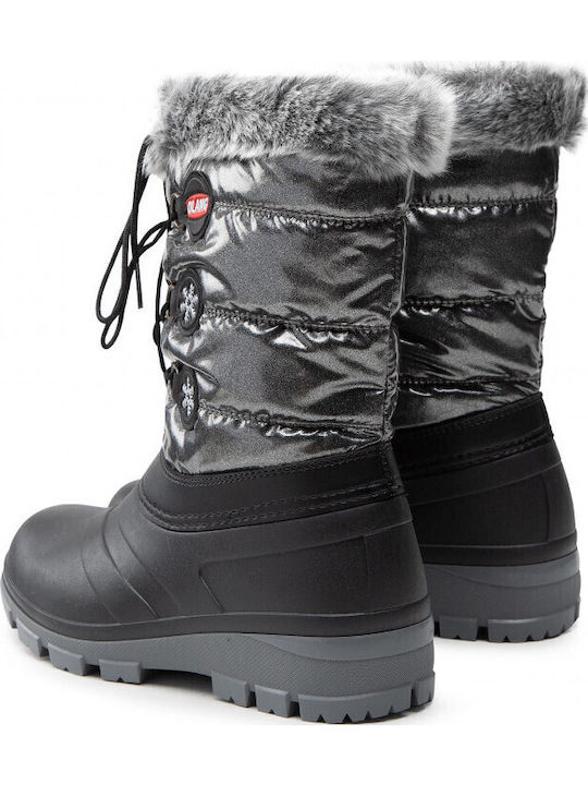 Eolo Youth MDC546 Kids Snow Boots with Laces Gray