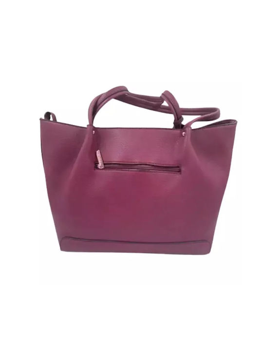 Verde Women's Shopper Shoulder Bag Burgundy