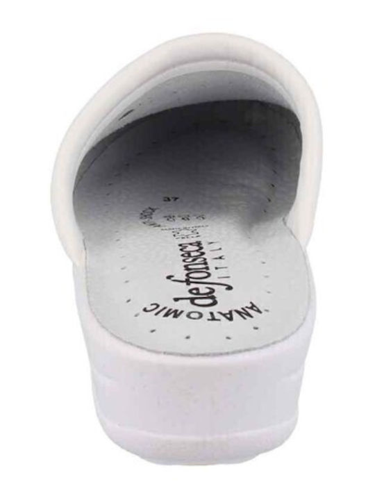 De Fonseca DOCC P W37bx Femei Din piele Anatomici Sabot Albe