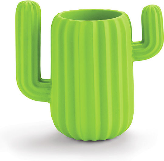 Plastic Pencil Holder Cactus in Green Color 1pcs 4.65x4.92x2.76cm