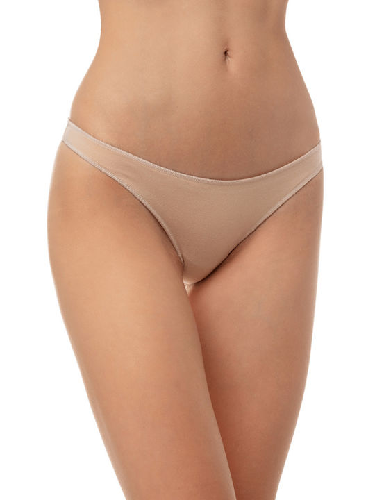 Minerva Miss Rio Cotton Women's Slip 2Pack Seamless Beige